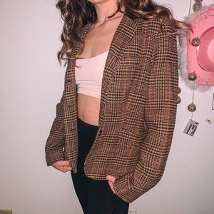 plaid blazer jacket